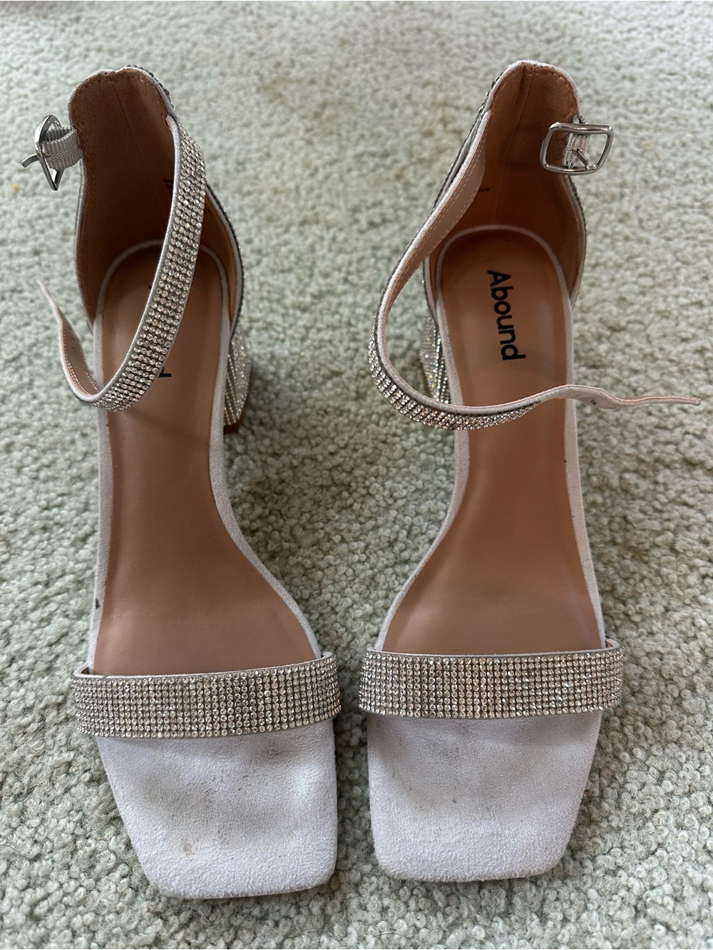 Abound Women's Rhinestone Ankle-Strap Sandals in Silver